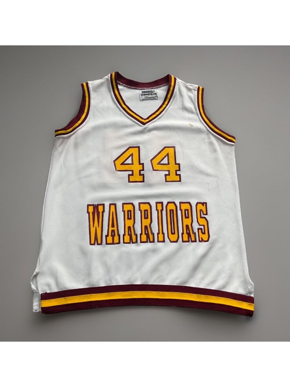 True Vintage Sand Knit Warriors Women’s Basketball Maroon Gold USA 40 Player Rar